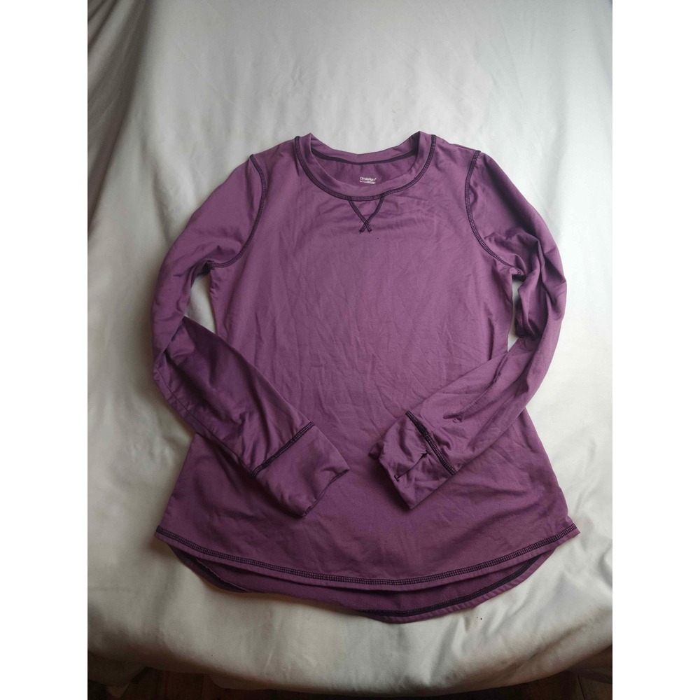 ClimateRight by Cuddl Duds Purple Long Sleeve Thermal Top Thumbholes Womens M
